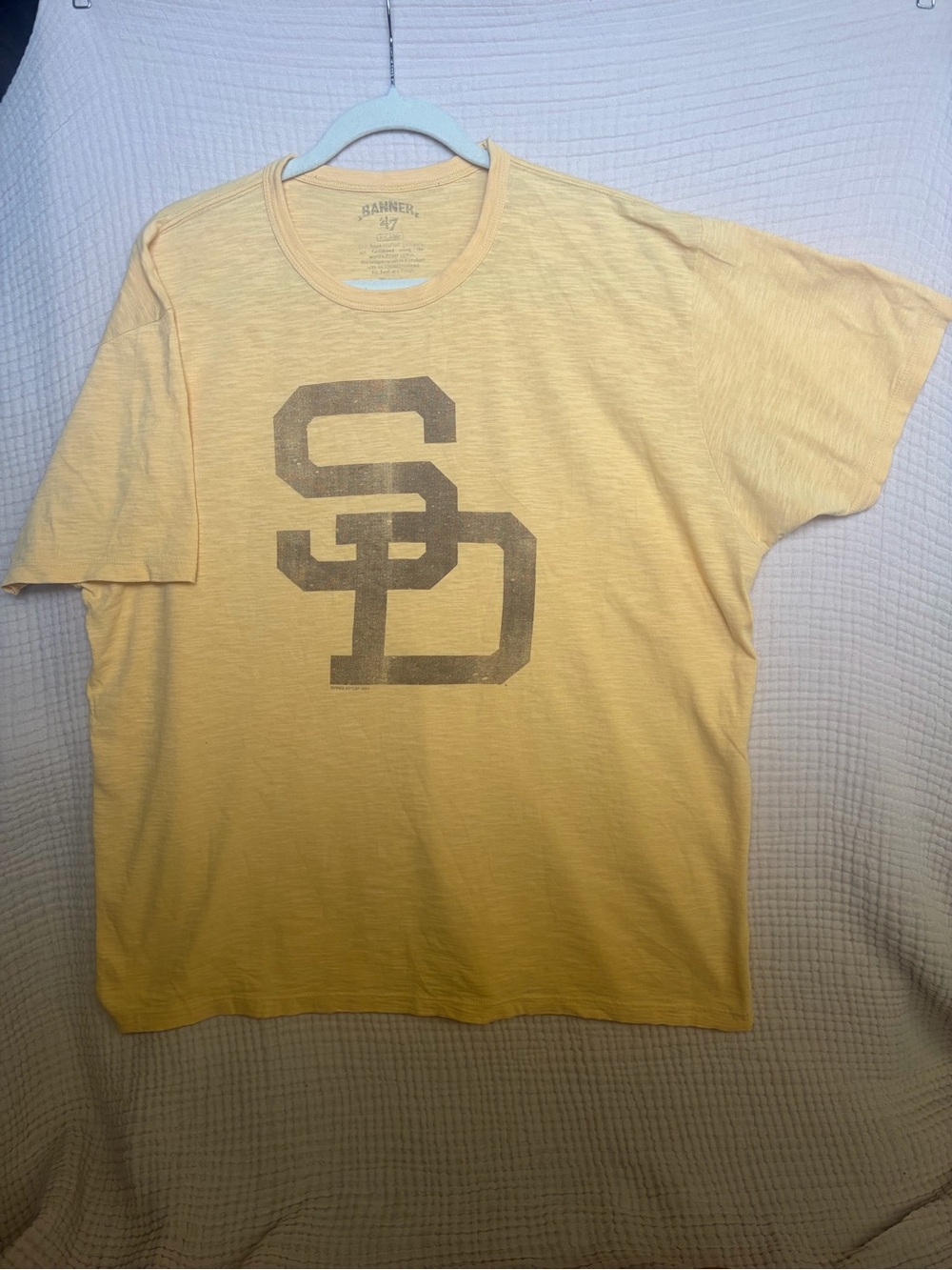 ’47 Banner San Diego State SDSU Aztecs Vintage Tee Yellow Men's XL